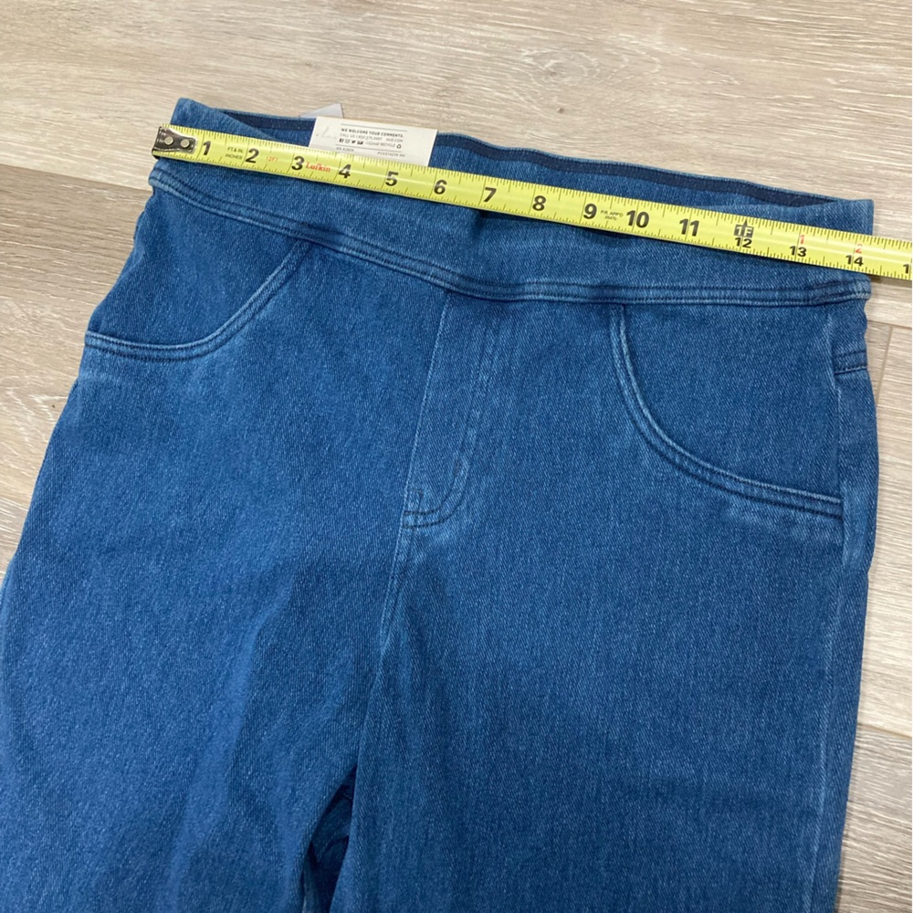 Hue Denim Leggings Jeggings Blue Slide Up Medium Size 8-10 NWT - Picture 6 of 9